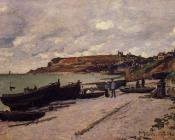 克劳德 莫奈 : Sainte-Adresse, Fishing Boats on the Shore